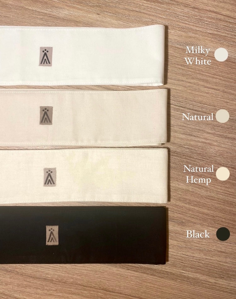 Organic Cotton or Hemp Belt / Milky White / Natural / Black