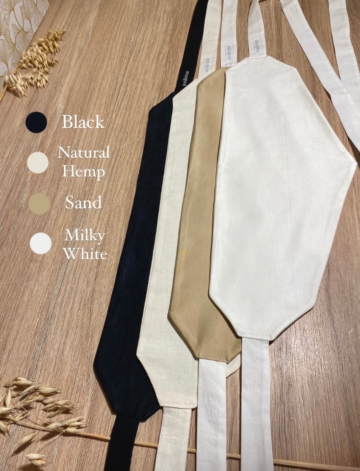DIAMOND Organic Cotton Sateen Corset Belt / Milky White / Beige / Black