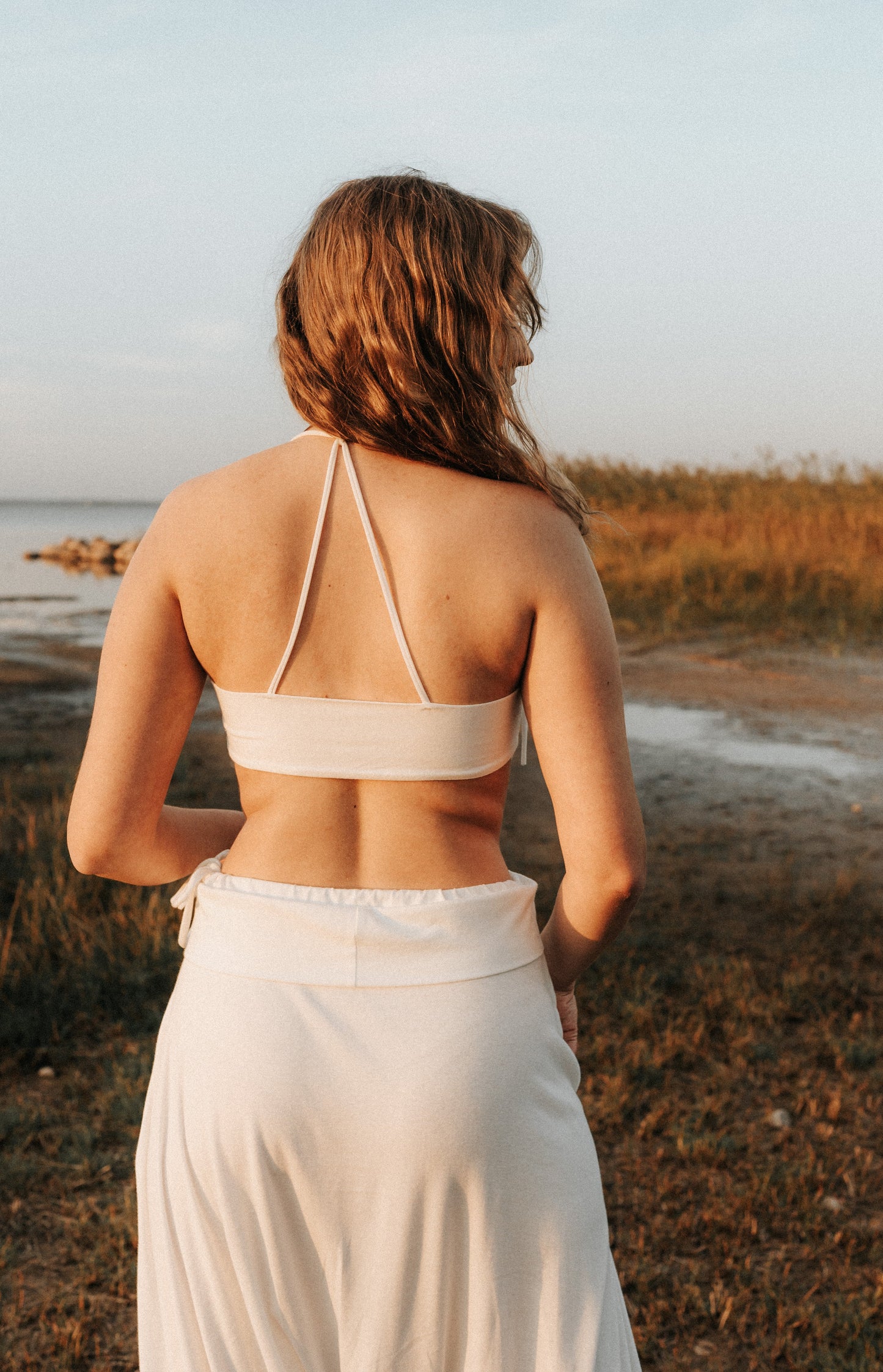 Set of SAGE Harem Pants and CHANTICO Top / Milky White / Black