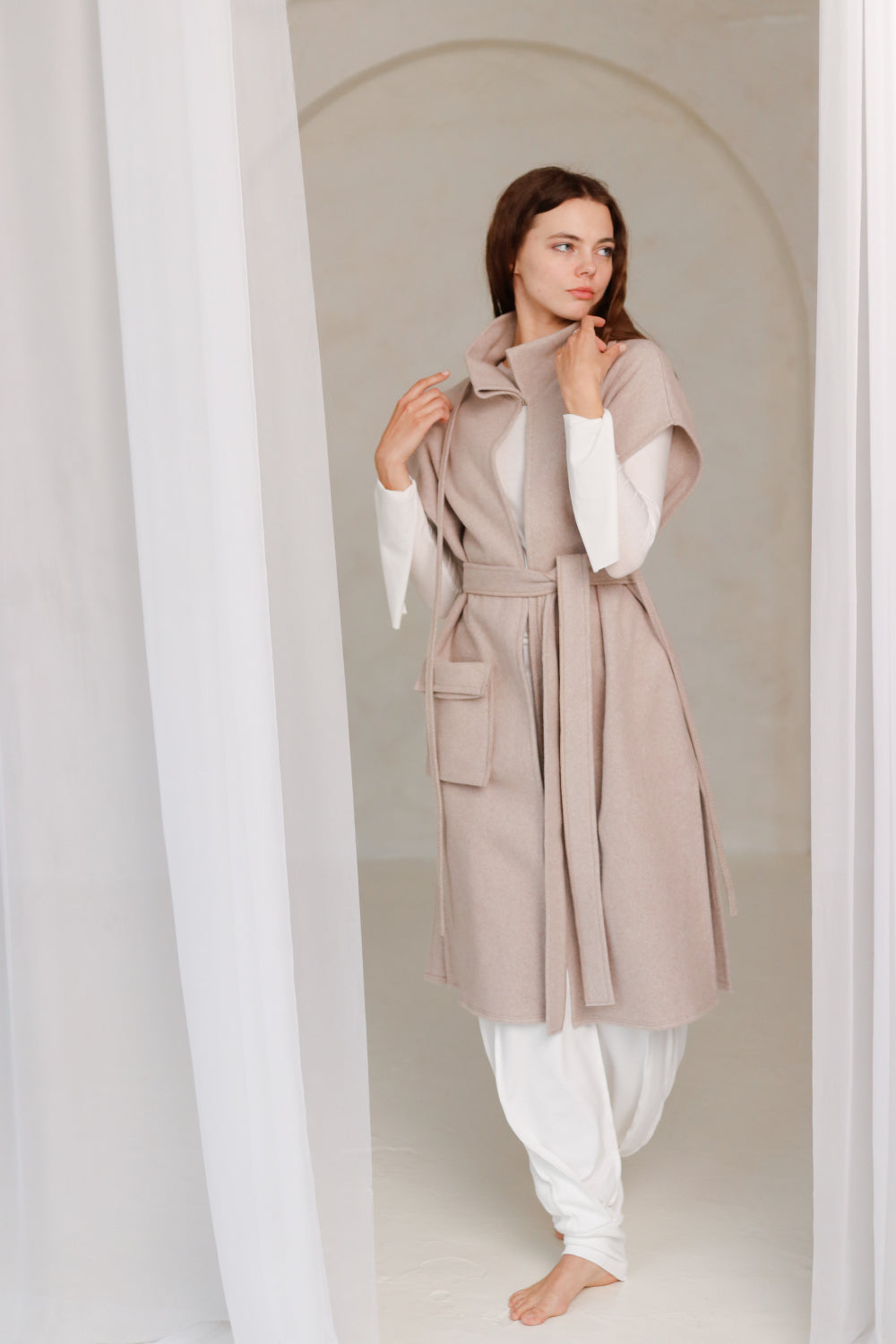 ZAYA Soft Jacket with Pocket / Beige / Graphite