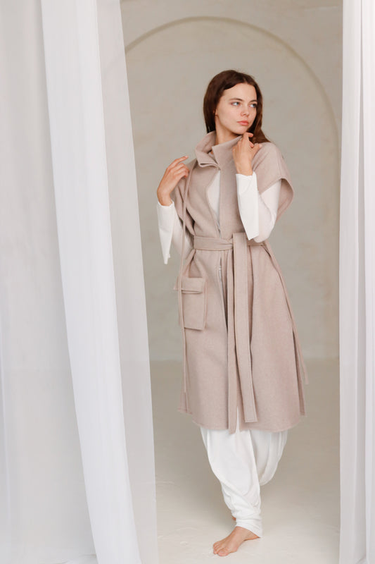 ZAYA Soft Jacket with Pocket / Beige / Graphite