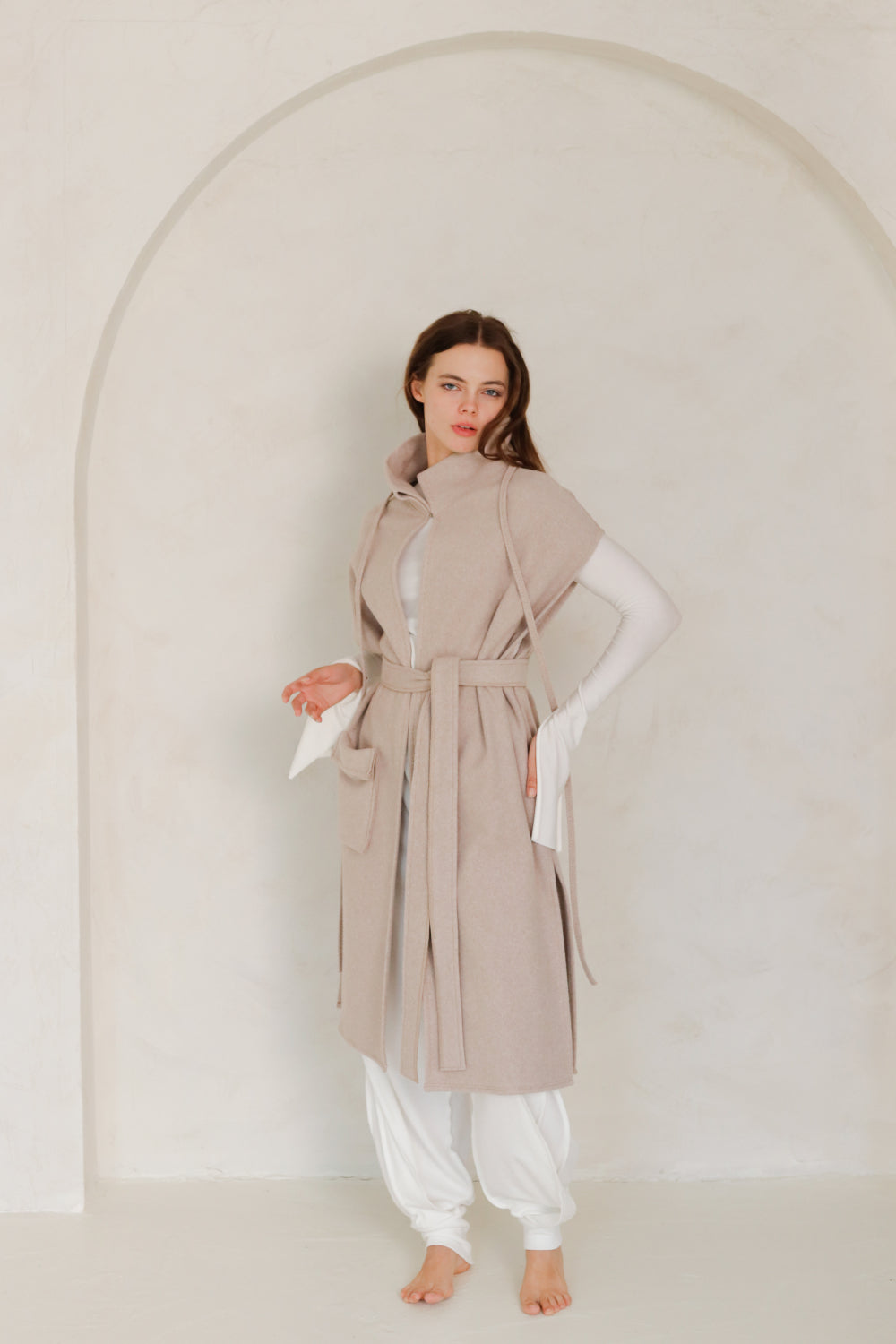 ZAYA Soft Jacket with Pocket / Beige / Graphite