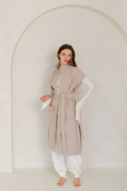 ZAYA Soft Jacket with Pocket / Beige / Graphite