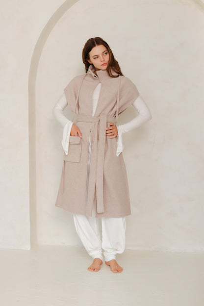 ZAYA Soft Jacket with Pocket / Beige / Graphite