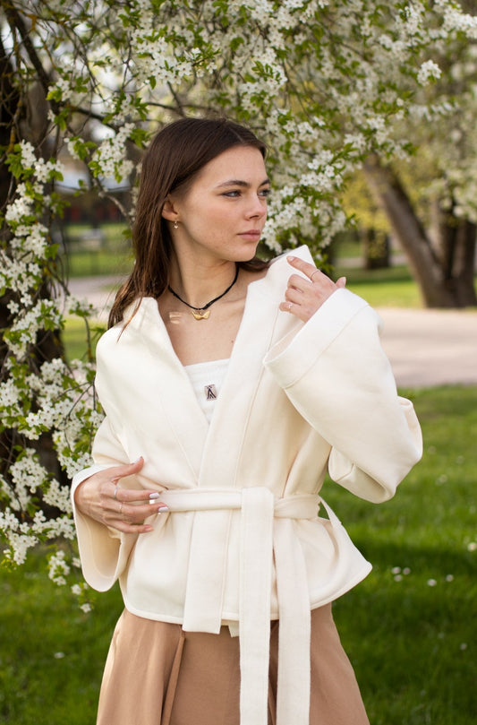 Warm Kimono Jacket / Natural